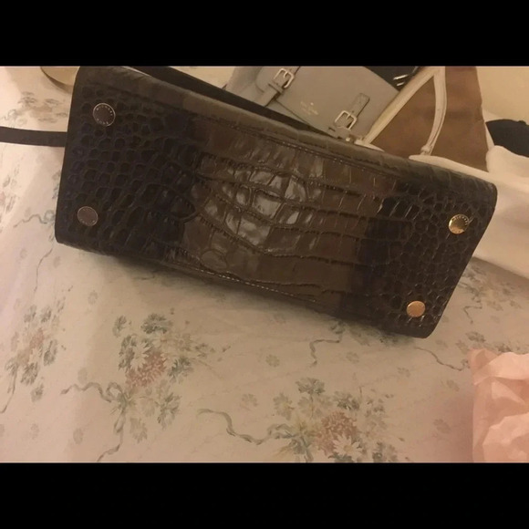 Michael Kors Large Selma Leather Satchel in Crock Ombré (mocha-expresso color) - Picture 4 of 5